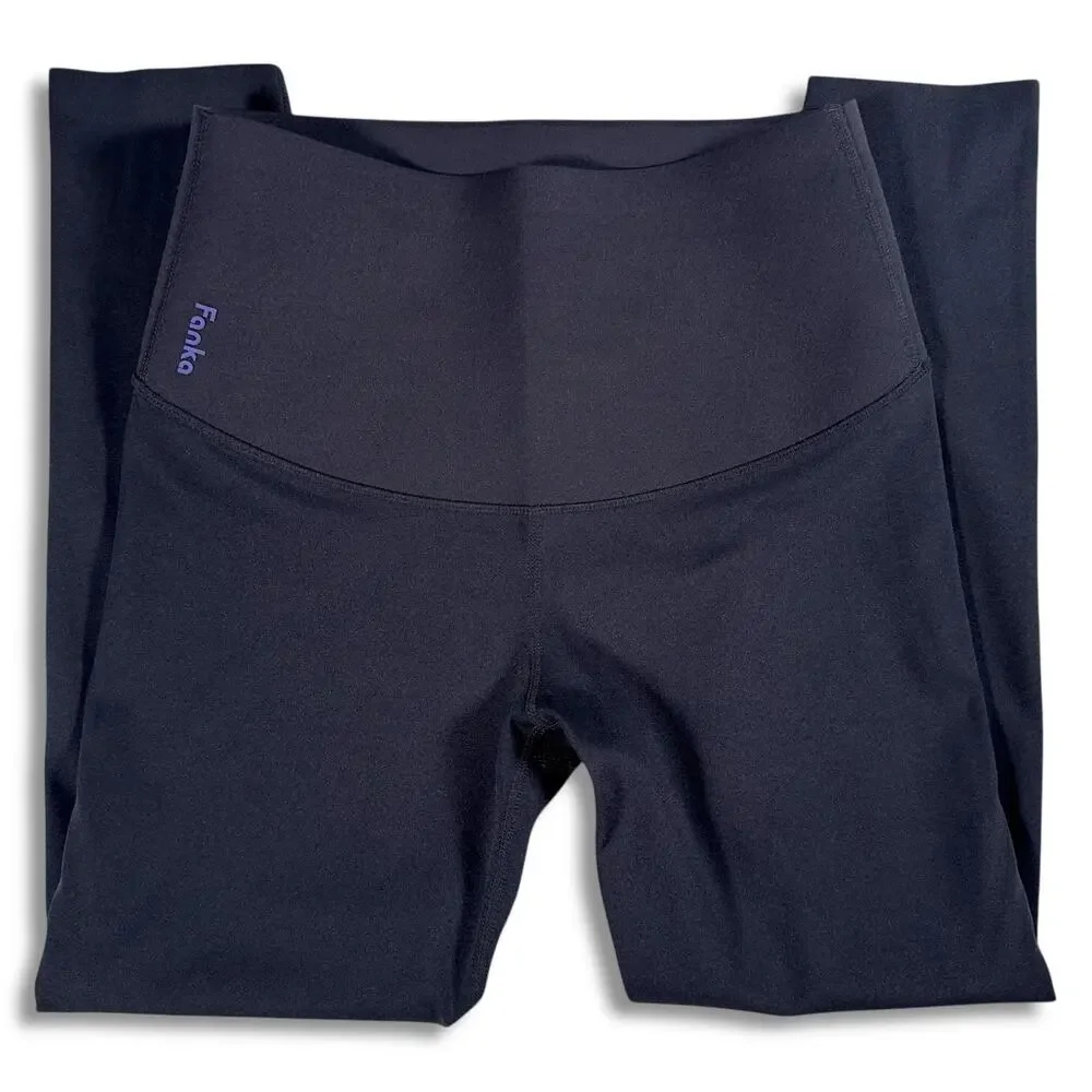 FANKA Body Sculpt 7/8 Leggings M Black High Rise Reversible Compression Yoga - Picture 4 of 14